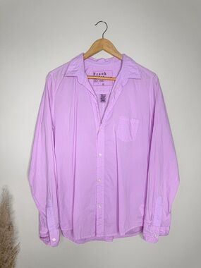 NEW | Frank & Eileen Barry Poplin Cotton Shirt in Light Purple NWT